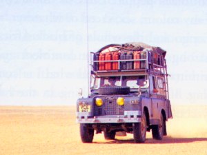 Land Rover in the Sahara